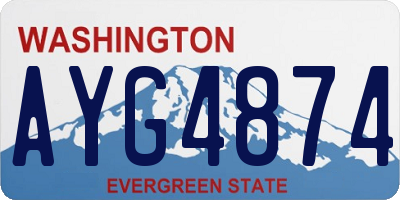 WA license plate AYG4874