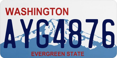 WA license plate AYG4876