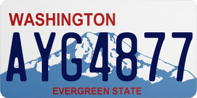 WA license plate AYG4877