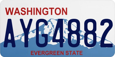 WA license plate AYG4882