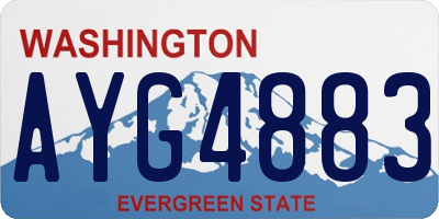 WA license plate AYG4883
