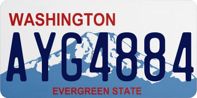 WA license plate AYG4884
