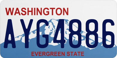 WA license plate AYG4886