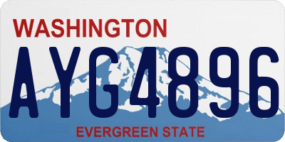 WA license plate AYG4896