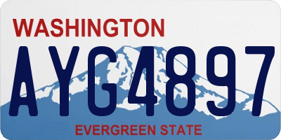 WA license plate AYG4897