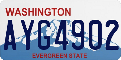 WA license plate AYG4902