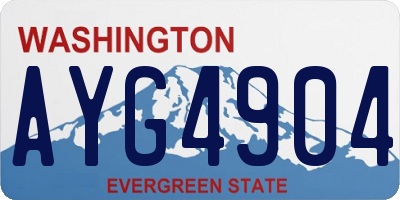 WA license plate AYG4904