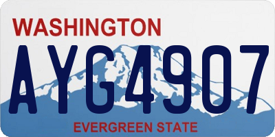 WA license plate AYG4907