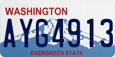 WA license plate AYG4913