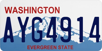 WA license plate AYG4914
