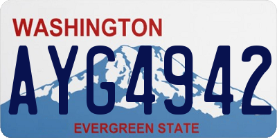 WA license plate AYG4942