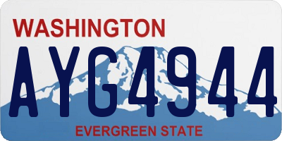 WA license plate AYG4944