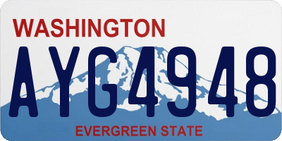WA license plate AYG4948