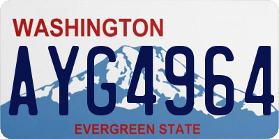 WA license plate AYG4964