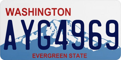 WA license plate AYG4969