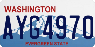WA license plate AYG4970