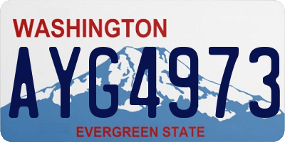 WA license plate AYG4973