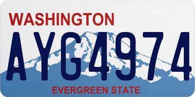 WA license plate AYG4974