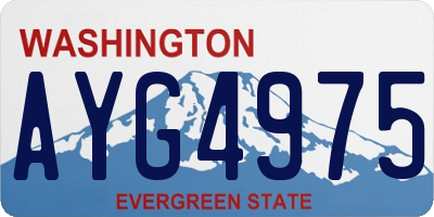 WA license plate AYG4975