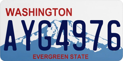 WA license plate AYG4976