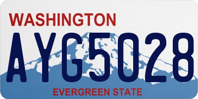 WA license plate AYG5028