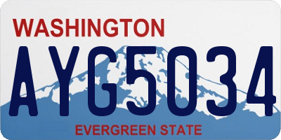 WA license plate AYG5034