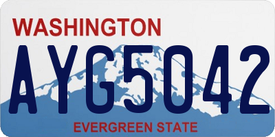 WA license plate AYG5042