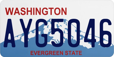 WA license plate AYG5046