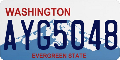 WA license plate AYG5048