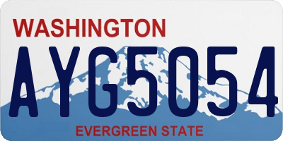 WA license plate AYG5054