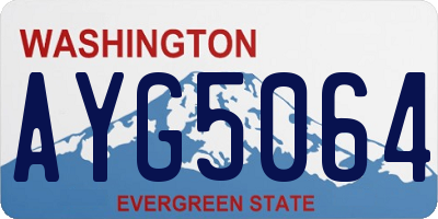 WA license plate AYG5064