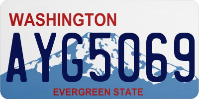 WA license plate AYG5069