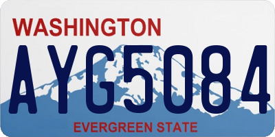 WA license plate AYG5084