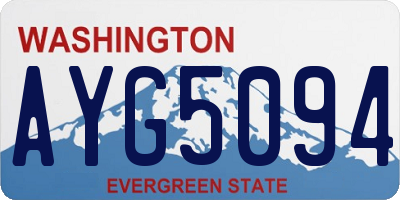 WA license plate AYG5094