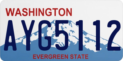 WA license plate AYG5112