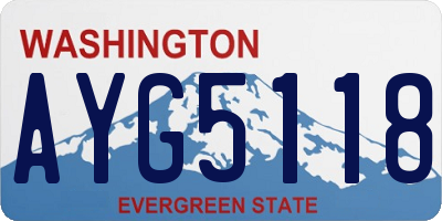 WA license plate AYG5118
