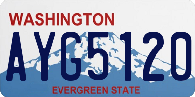 WA license plate AYG5120