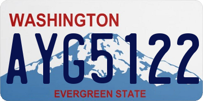WA license plate AYG5122