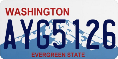 WA license plate AYG5126
