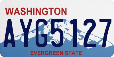 WA license plate AYG5127