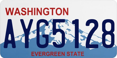 WA license plate AYG5128