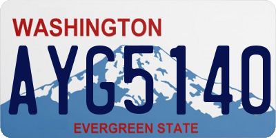 WA license plate AYG5140