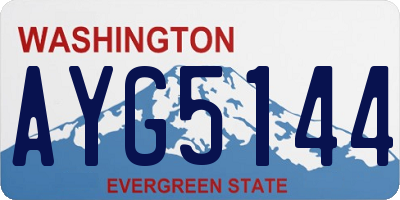 WA license plate AYG5144