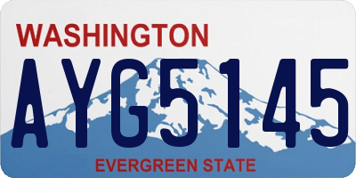WA license plate AYG5145
