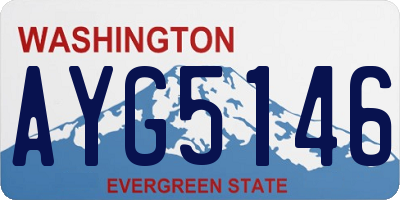WA license plate AYG5146