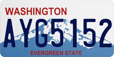 WA license plate AYG5152