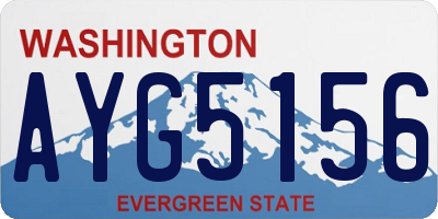 WA license plate AYG5156
