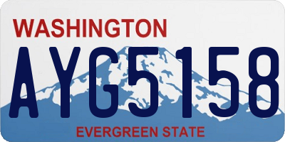 WA license plate AYG5158