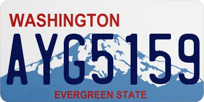 WA license plate AYG5159