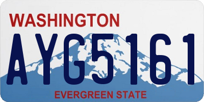 WA license plate AYG5161